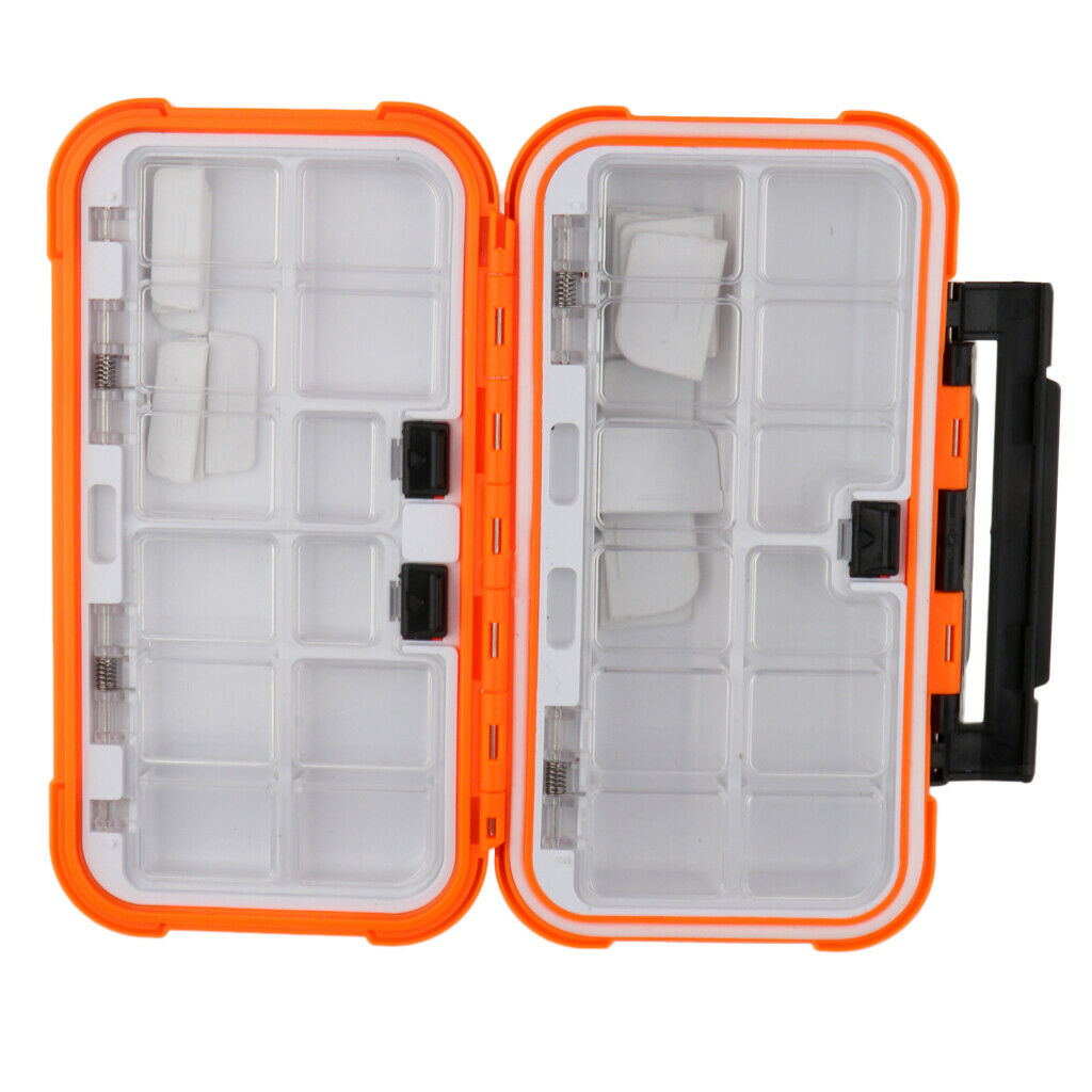 Plastic Fishing Hooks Lures Bait Tackle Storage Organizer Box Case M Yellow