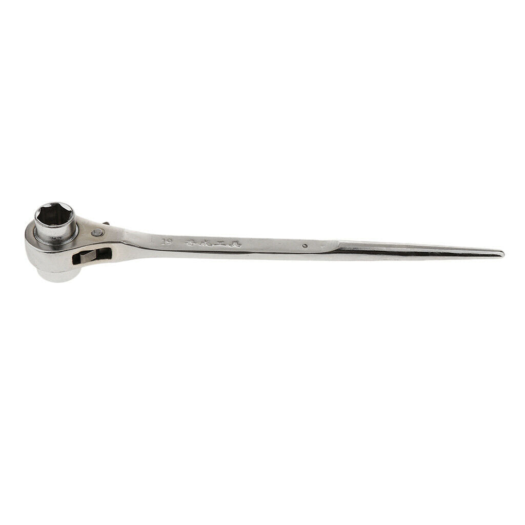 Ratcheting Socket Wrench Hand Tool Podger Hexagon Ratchet Spanner 19mm-22mm