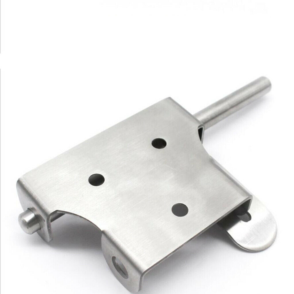 2x Stainless Steel Gate Screw Locking Safety Door Sliding Lock Sliding Surface