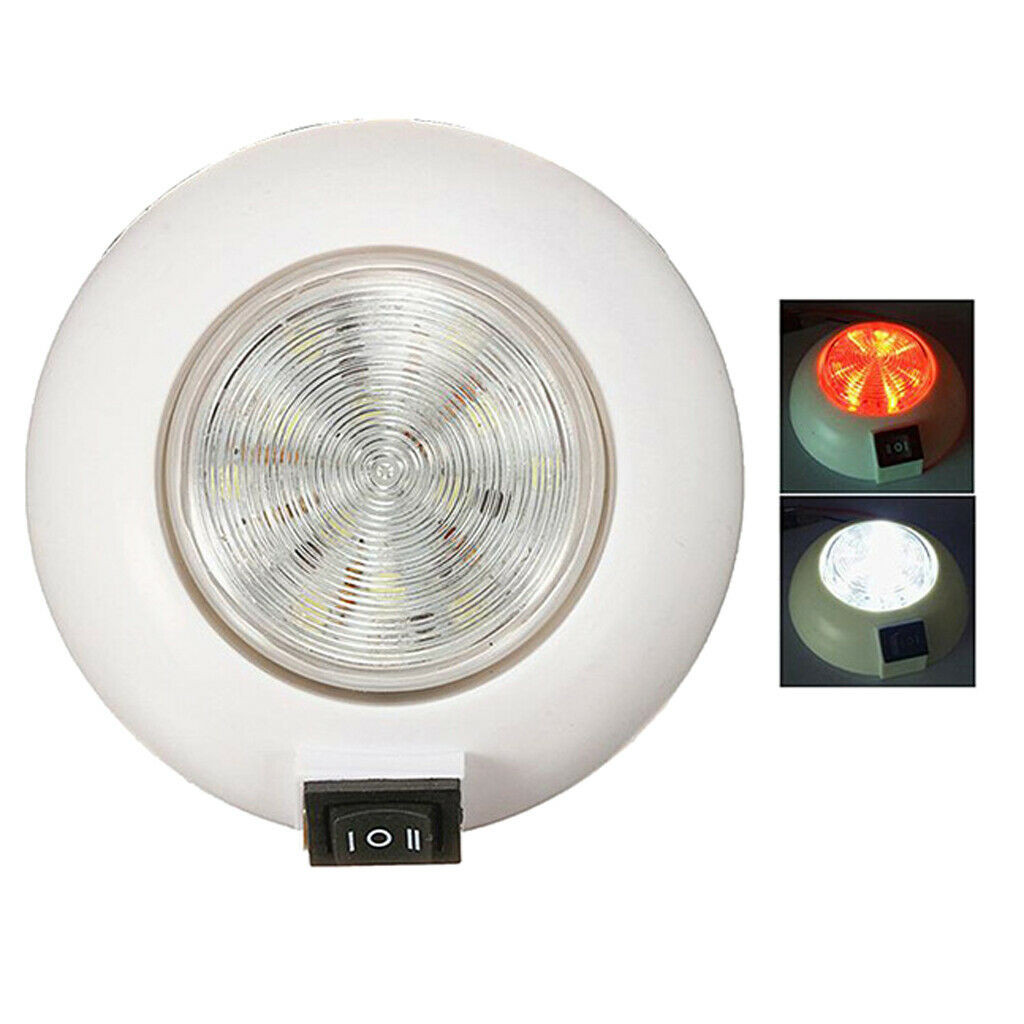 Car LED Dome Roof Ceiling Light Lamp Van Truck Toplight White Red Light