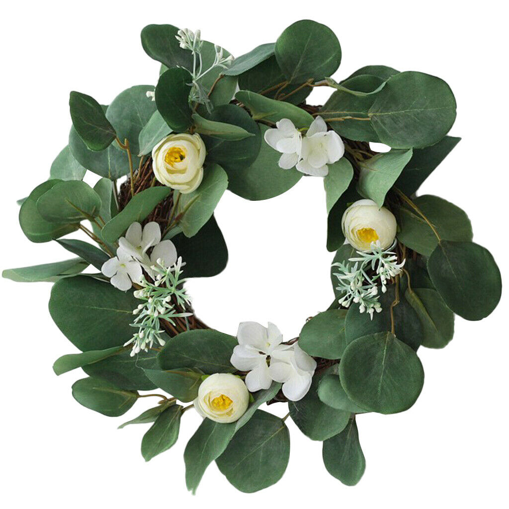 Green Leaf Vines Wreath for Summer/Fall Festival Celebration Front
