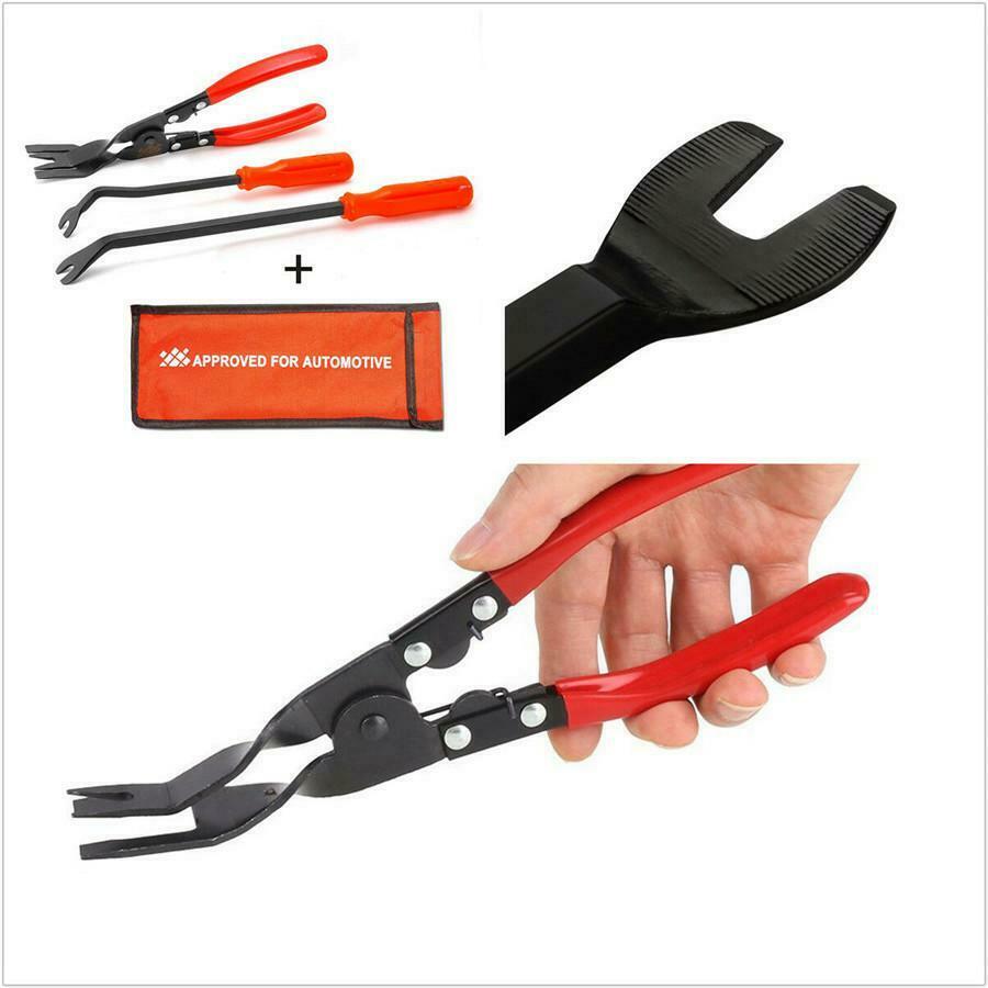 425 Pcs Car Bumper Fender Push Pin Clip Rivets Fastener w/ 3x Remover Tool Plier