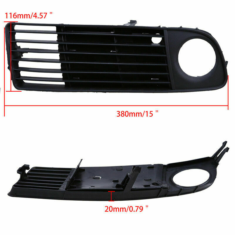 Passenger Right Side Front Fog Light Grille Grill Cover Fit Audi A6 C5 1997-2001