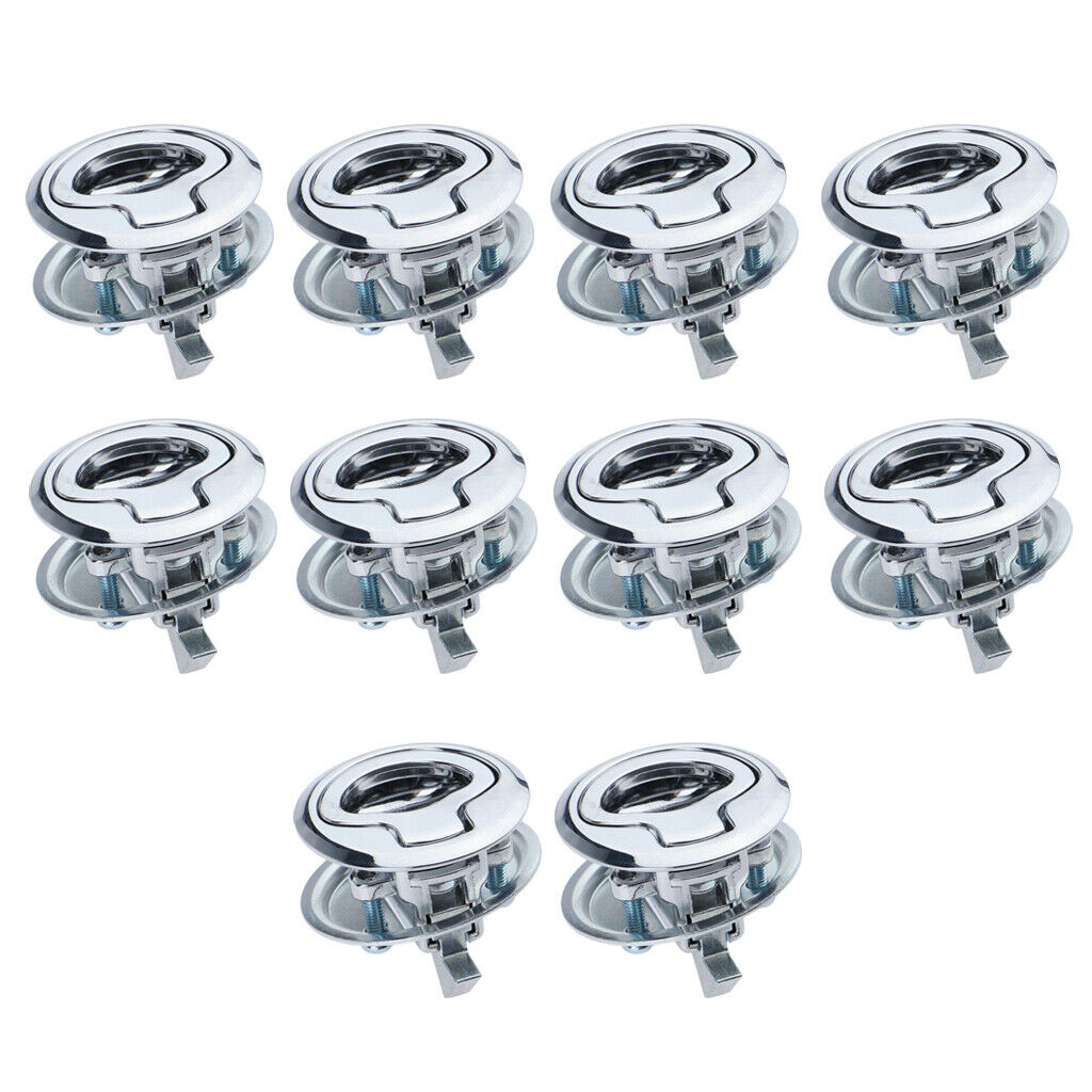 10x Flush Door Deck Hinge Pull Locker Hatch Latch Boat Yacht Lift Handle