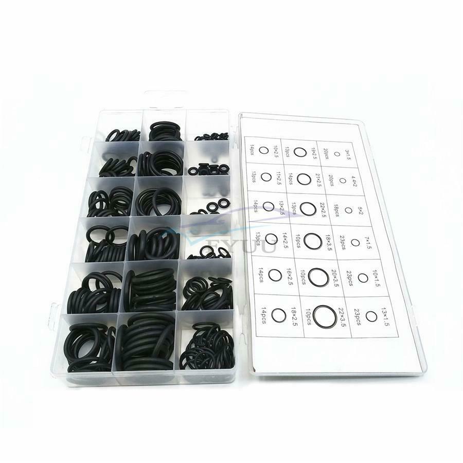 1 Set / 279PCS Car O-ring Rubber Gasket Set Black Nitrile Gasket Universal