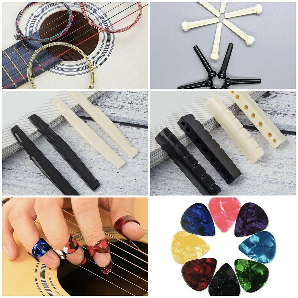 64pcs Acoustic Guitar Strings Changing Kit   Kits Guitar Tuner Tool