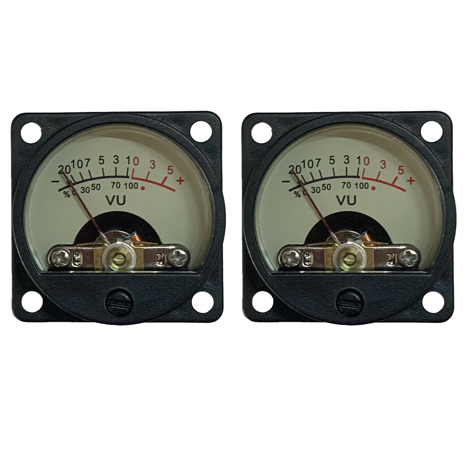 2 Pieces Analog VU Meter Panel Kit Warm Backlight Audio Level Amp