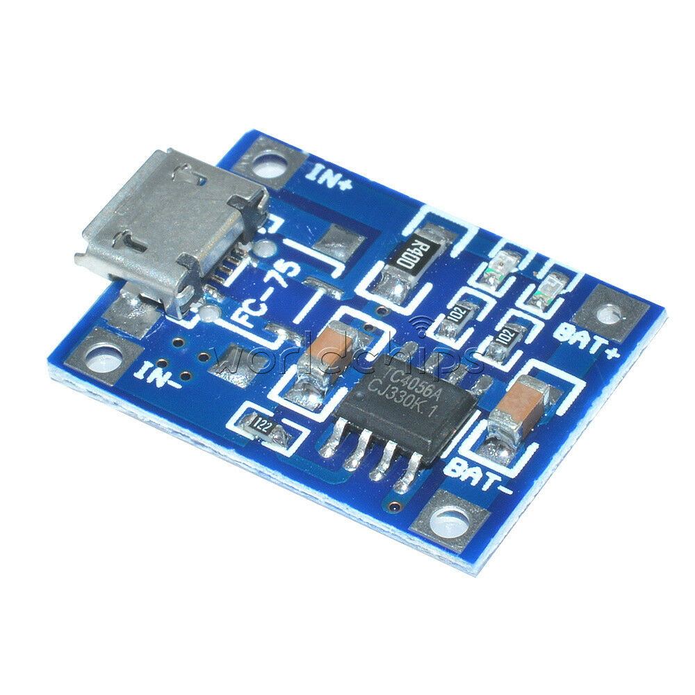 5PCS MICRO USB TP4056 5V 1A 18650 Lithium Battery Charging Module Board