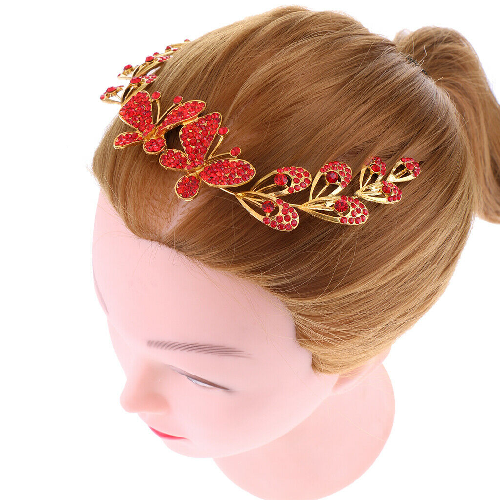 Stunning Crystal Butterfly Tiara Headpiece Headwear Hair Accessories