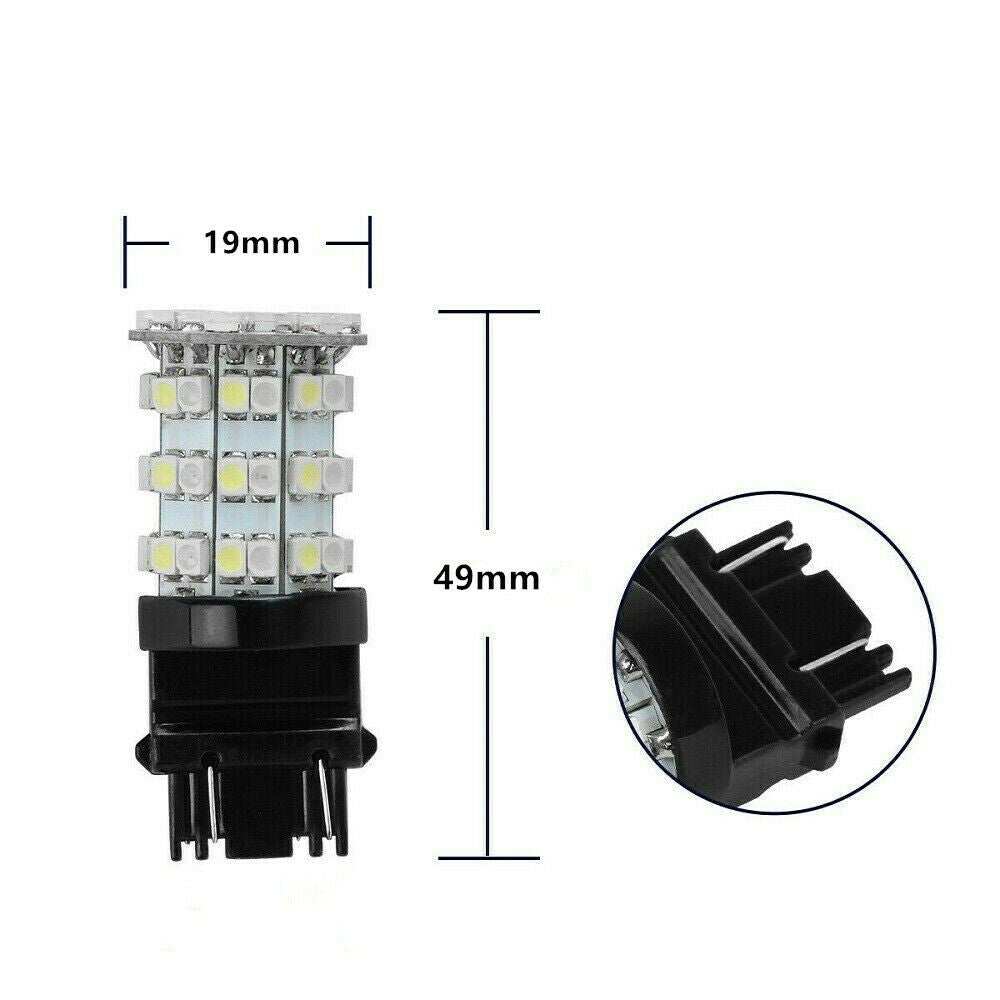 2X 3157 SMD LED Turn Signal Lights Bulbs White Amber Switchback Lamp Dual Color