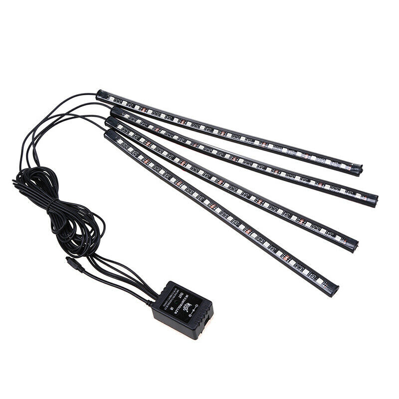 4X LED Car USB Charge Interior Accessories Floor Decor tmosphere Lamp Light