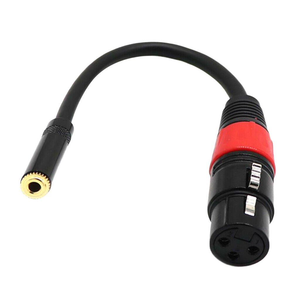 3.5mm Stereo Female to XLR Female Microphone Amplifier Adapter Cable 0.2m