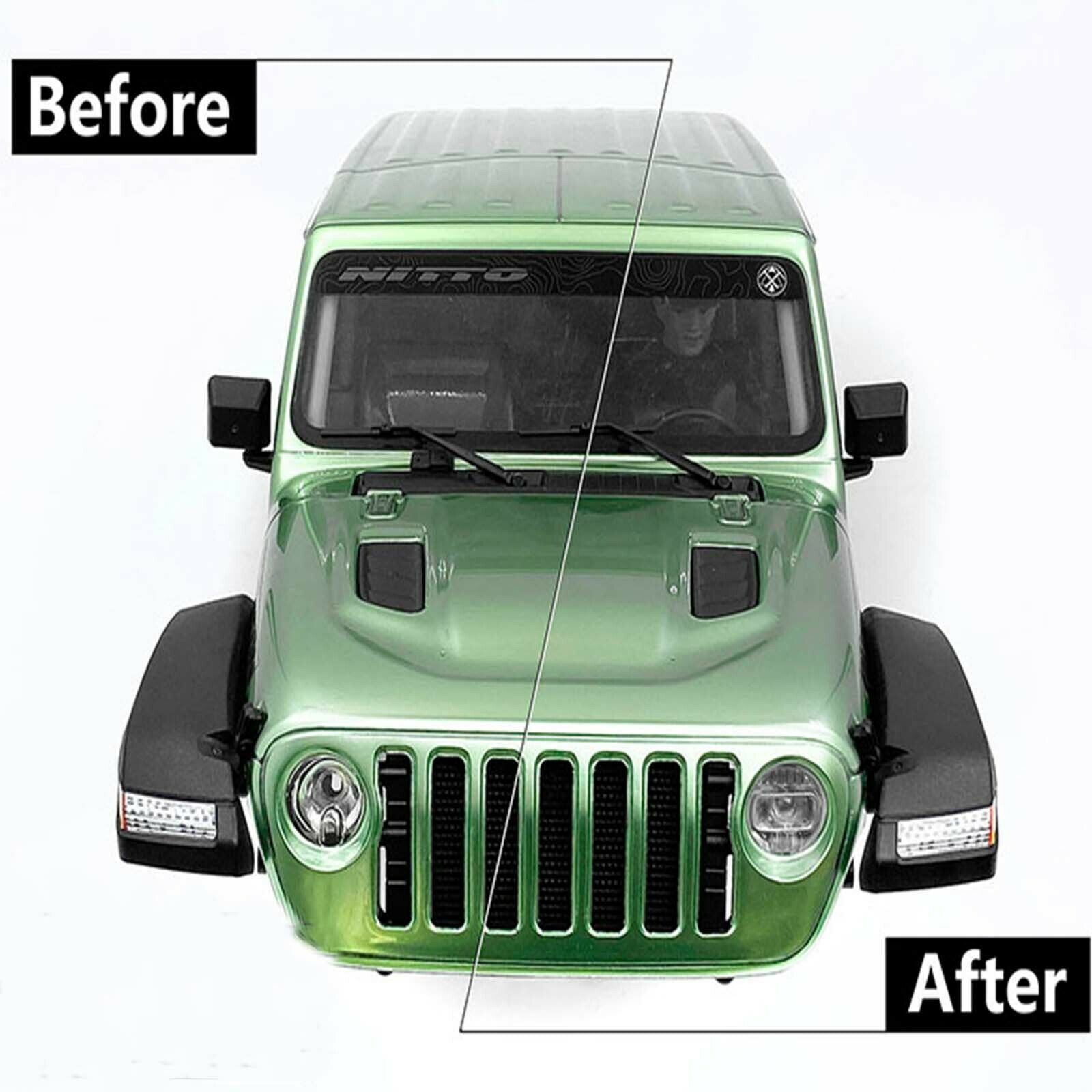 Simulation Headlight Lens Lamp Cover for 1/10 AXIAL SCX10 III Jeep Upgrade Parts