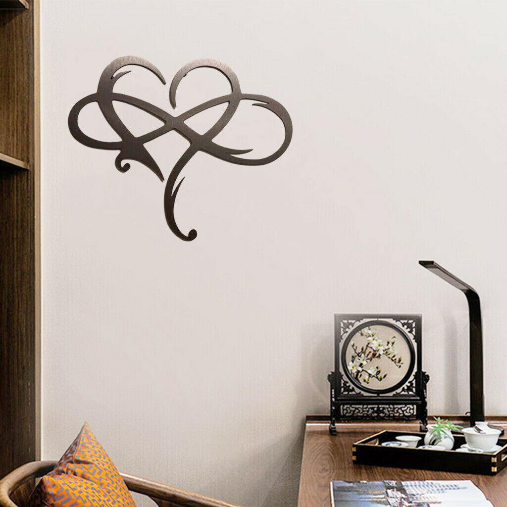 Infinity Love Wall Hanging Sign Livingroom  Heart Decor Patio Ornament