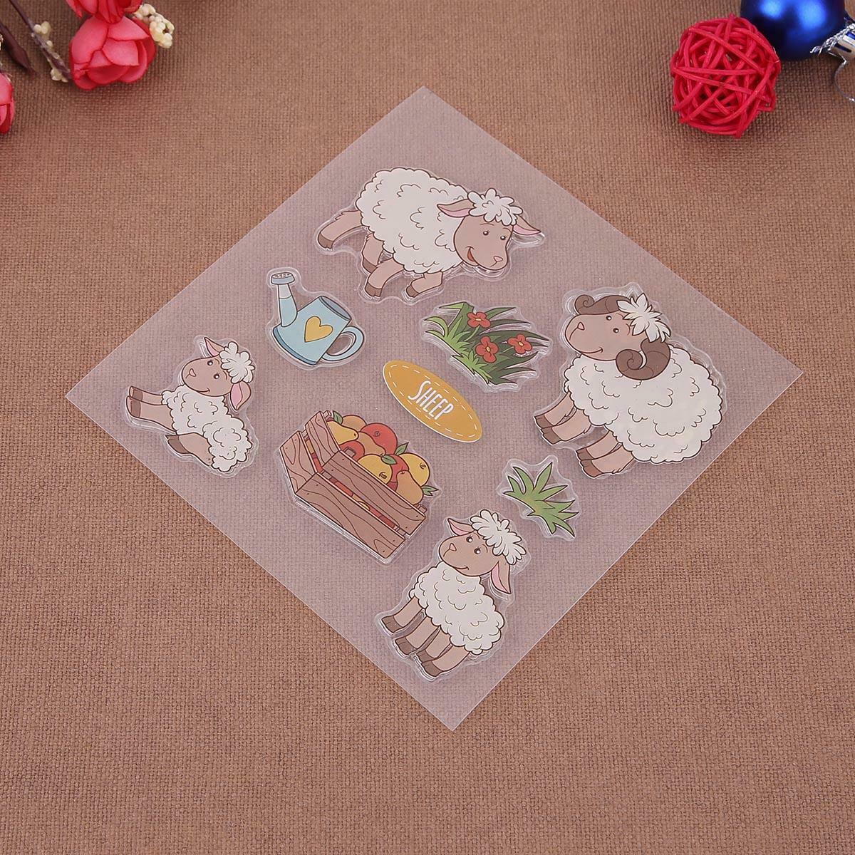 Sheep Silicone Stamp+Metal Cutting Dies Stencil Scrapbook Album Decor Craft