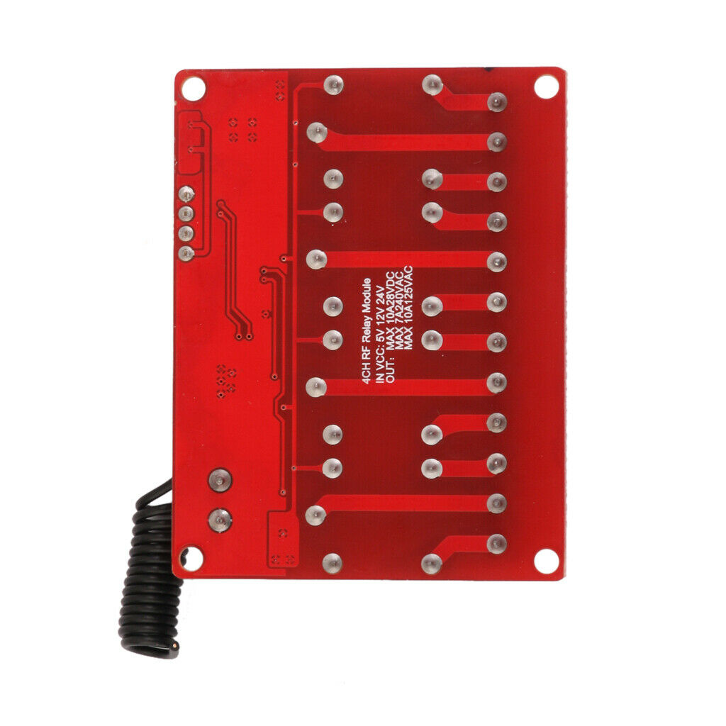12V Four Channel 433M RF Wireless Relay Self-lock Module With Remote Control