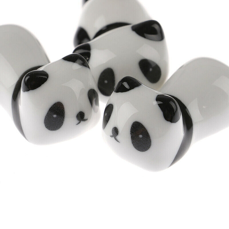 3x Cute Mini Panda Porcelain Ceramic Chopstick Rest Rack Holder Stand Tra.l8