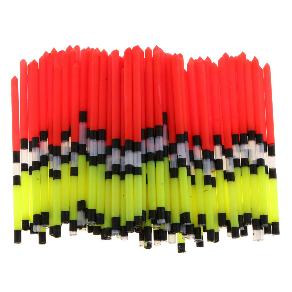 100x Plastic Fishing Float Floating Stick Tube Super Buoyancy Sensitivity