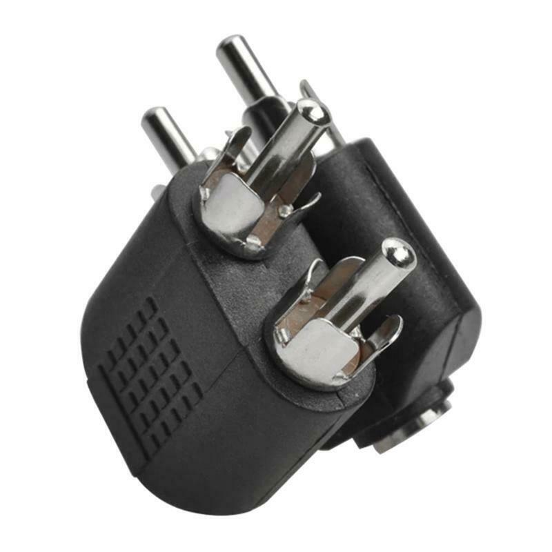 3.5mm Female To Double Male Audio (RCA) Jack Adapter 1 Female To 2 Male 1/8in