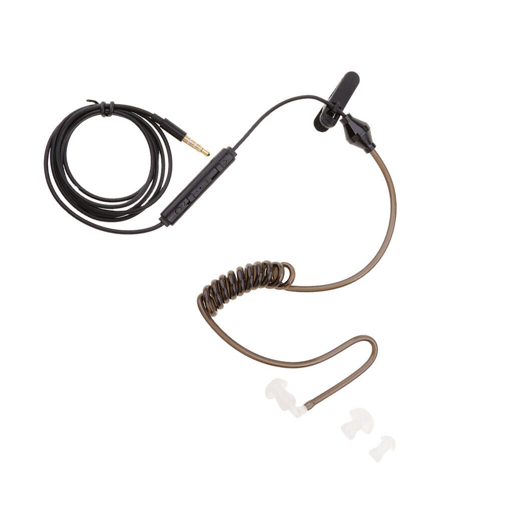 3.5mm Acoustic Tube Earpiece Headset Radiation Free Air Tube Headsets with