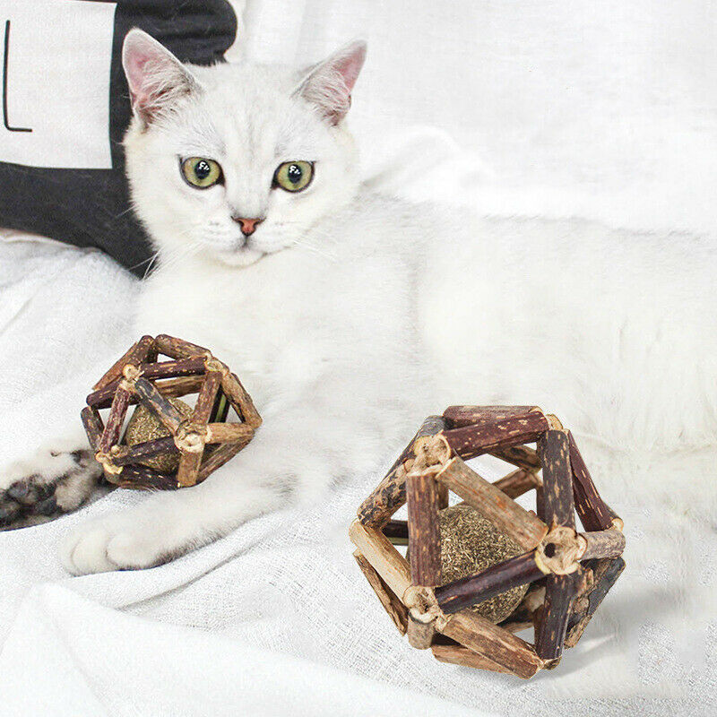 Matatabi Stick with Catnip Ball Organic Natural Plant Teeth Cleaning Chew.l8