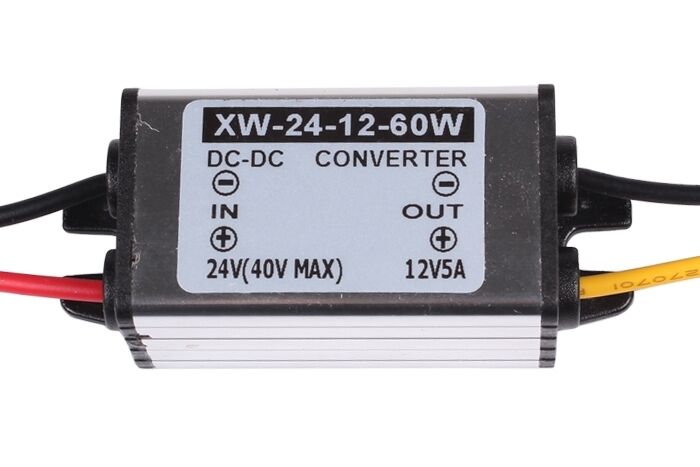 Car Power Supply Waterproof 24V(14-40V) To 12V 5A 60W DC/DC Converter Regulator