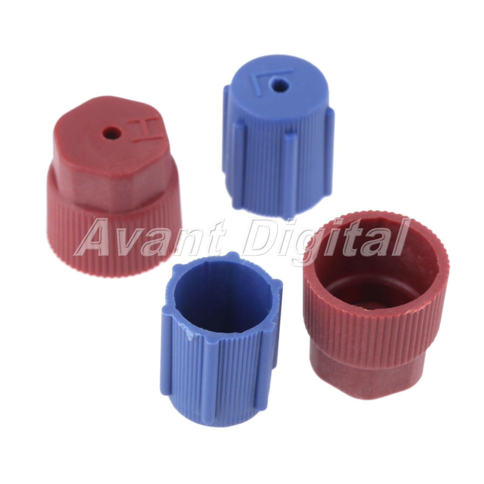 R134a 5 Blue Low 13mm & 5 Red High 16mm Air Conditioning Charging Port Caps 10Pc