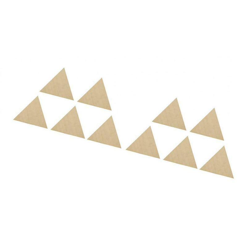 10x Natural Wood Cutouts Triangle Shapes DIY Craft Embellishments 80mm