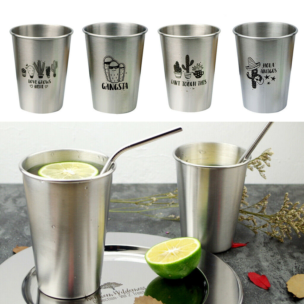 350ml Stainless Steel Water Cup Milk Wine Beer Bottle Coffee Tea Mug A