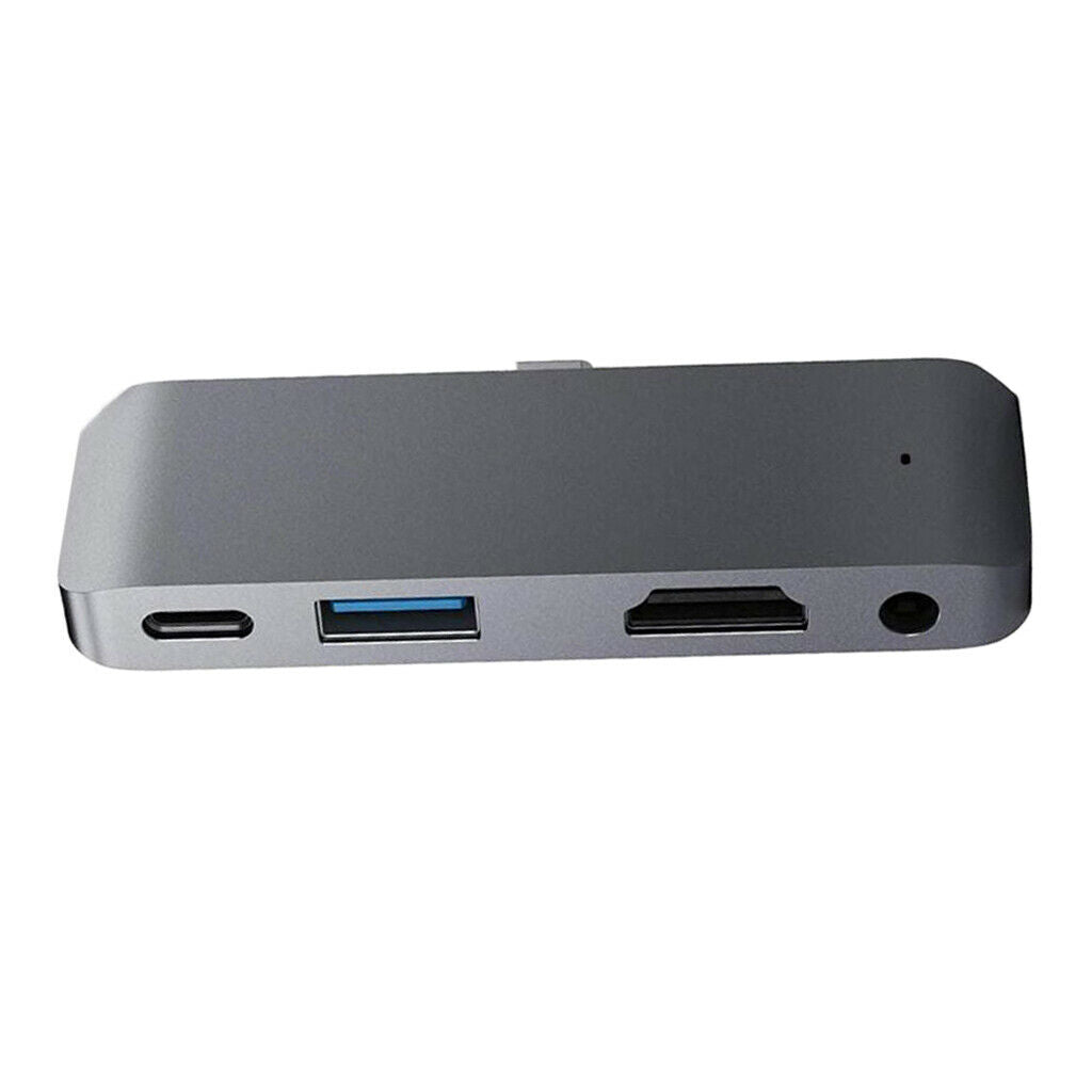 Pack Of 2 Type-C Station HDMI Multi Port Charger Hub For  Pro Gray