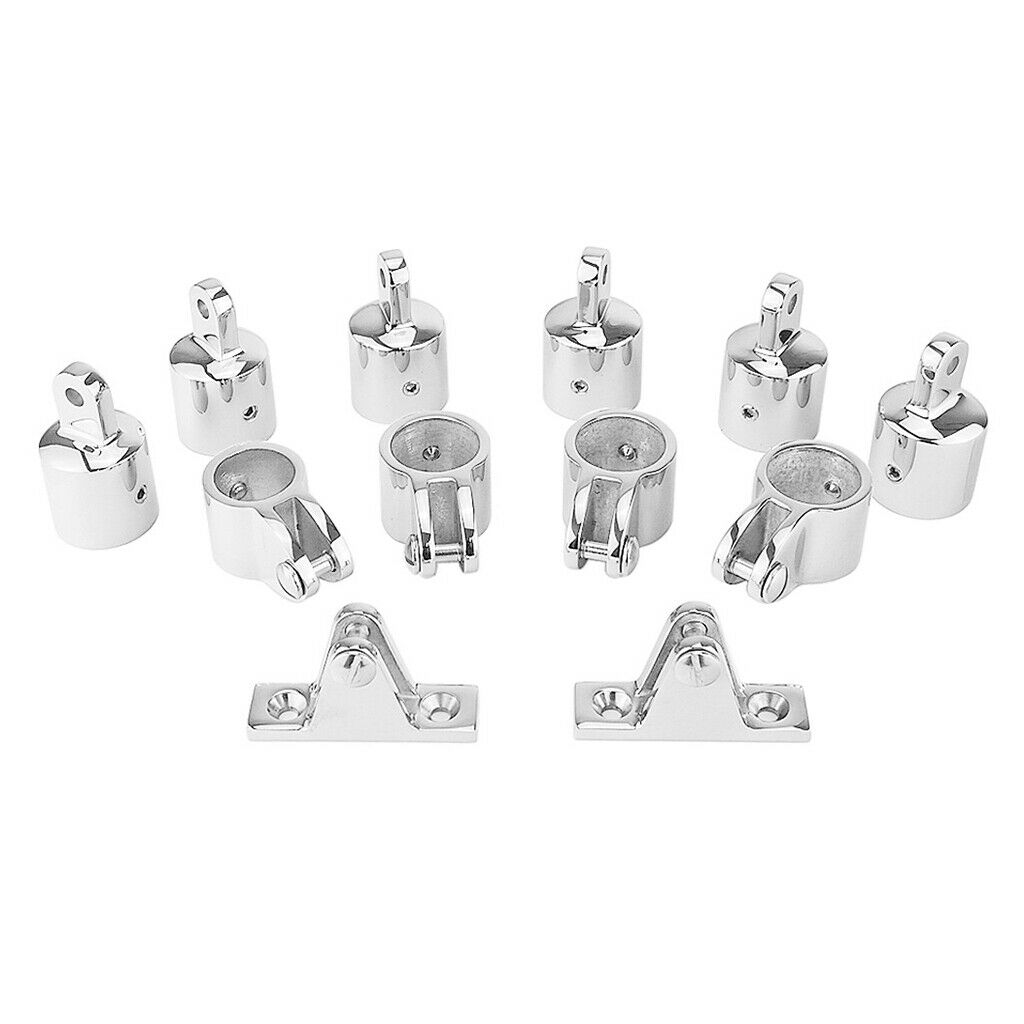 Set of 12 1" Heavy-duty 3-Bow Bimini Top Marine Hardware Set Hinge Jaw