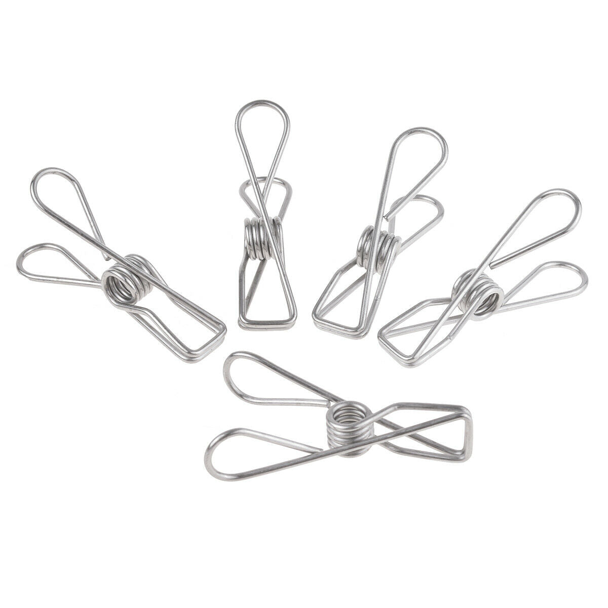 Stainless Steel Clip Clothespin Clamps for Office and Home 5 Pcs
