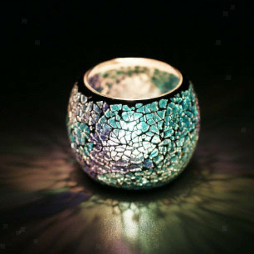 Mosaic Glass Votive Candle Holder Tea Light Bowl Candelabra Candlestick #10