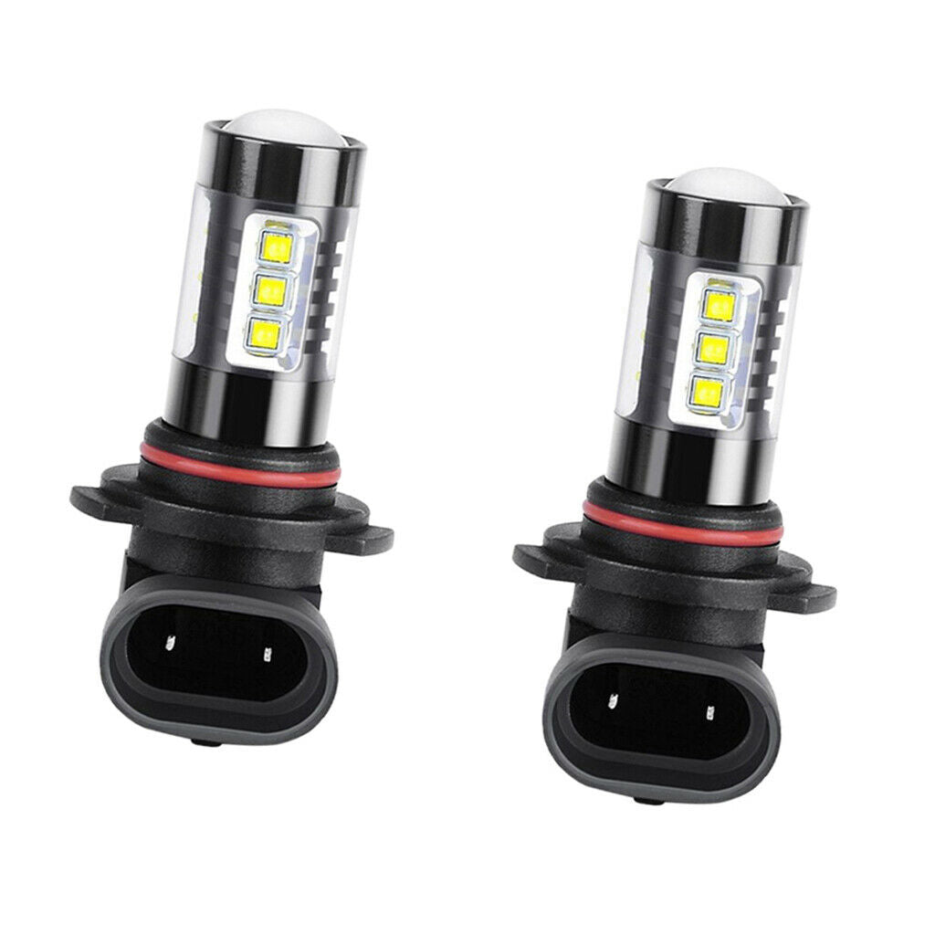 2x 80W H10 High Power LED 6000K Super White Fog Light Bulbs Conversion Kit