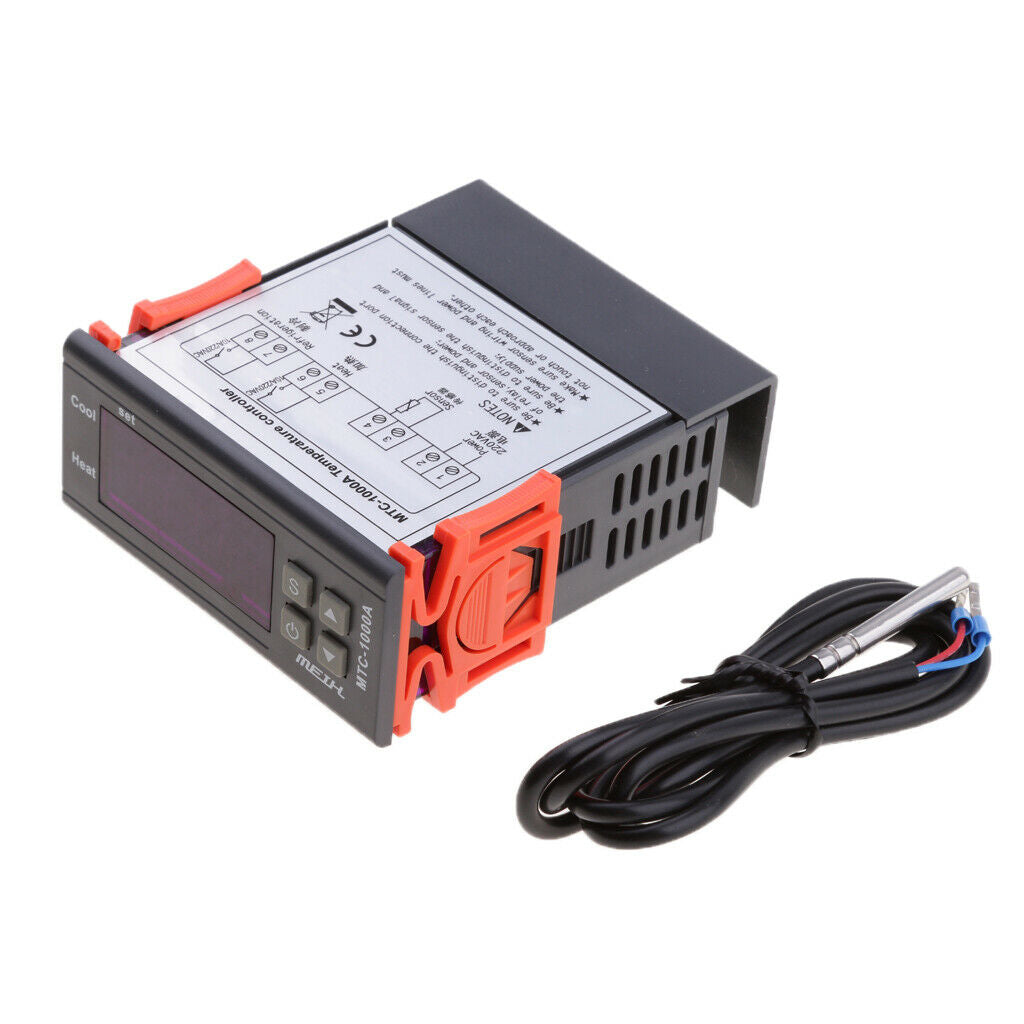 220V Digital Temperature Controller Thermostat Sensor MH1000A -40â„ƒ to 120â„ƒ