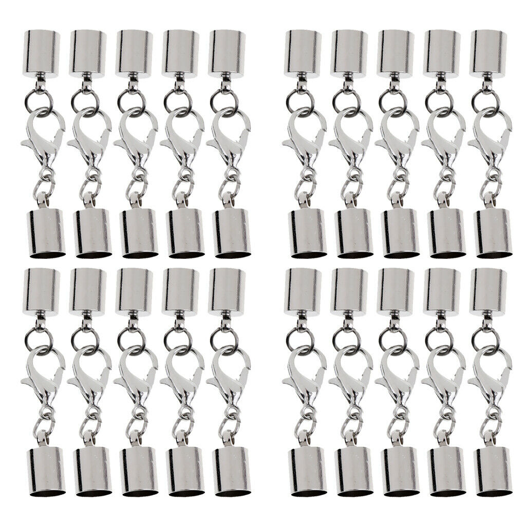 20 Pieces Cord End Caps Magnetic Clasp for Jewelry Making Connector Findings