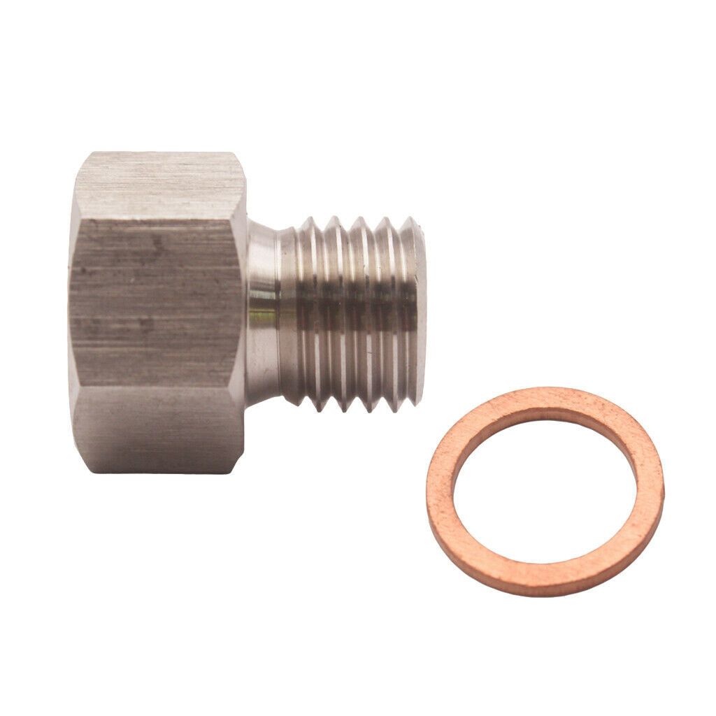 Stainless Steel Auto Meter Fitting Adapters 1/8"NPT Female 12mmx1.5 Male Each