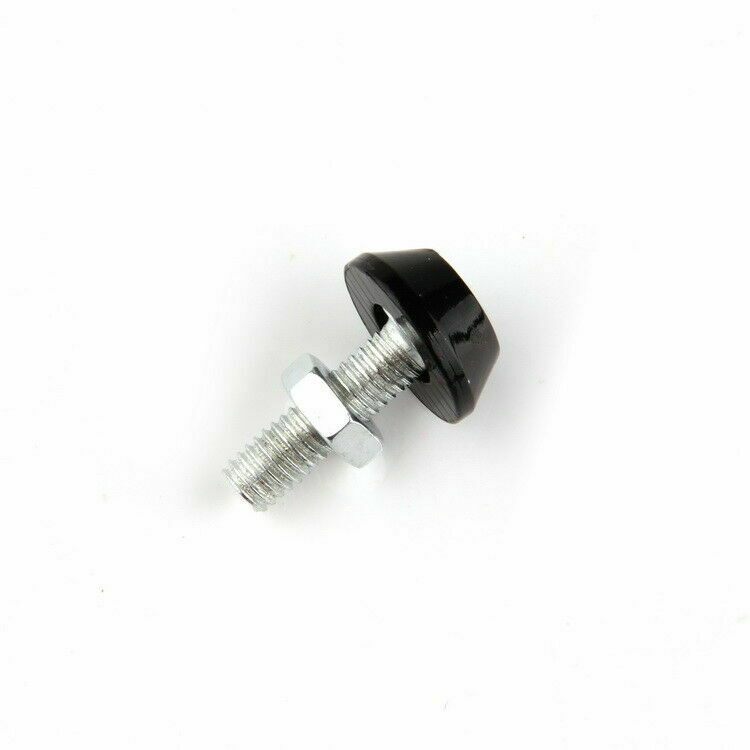 6mm x 25mm Metallic Polished License Plate Frame Screws Bolts Black Car 20PCS