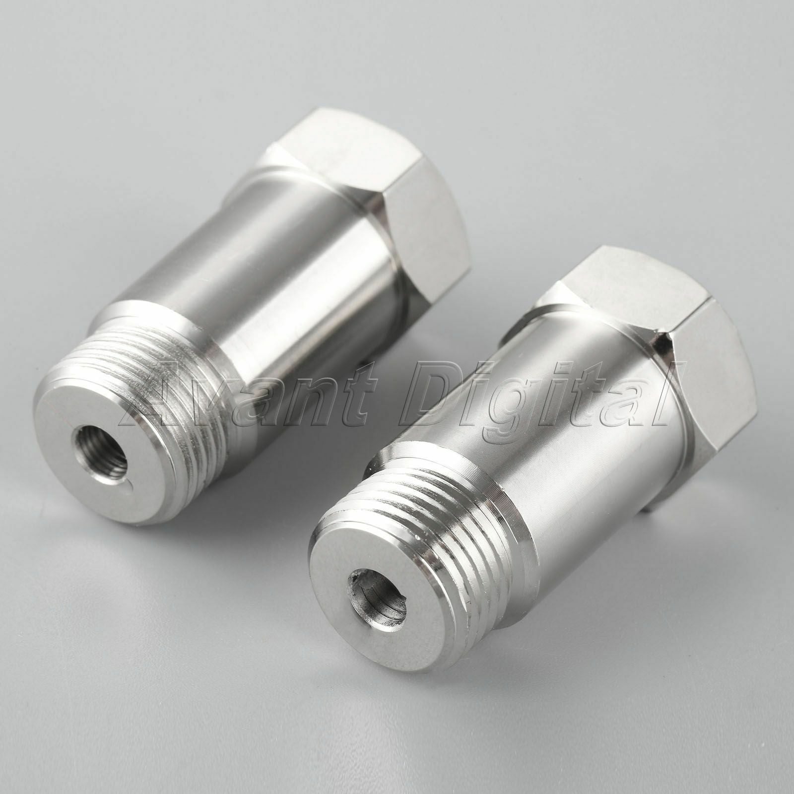 2xO2 Oxygen Sensor Spacer Adapter Extension CEL Fix Universal 45mm Steel M18x1.5