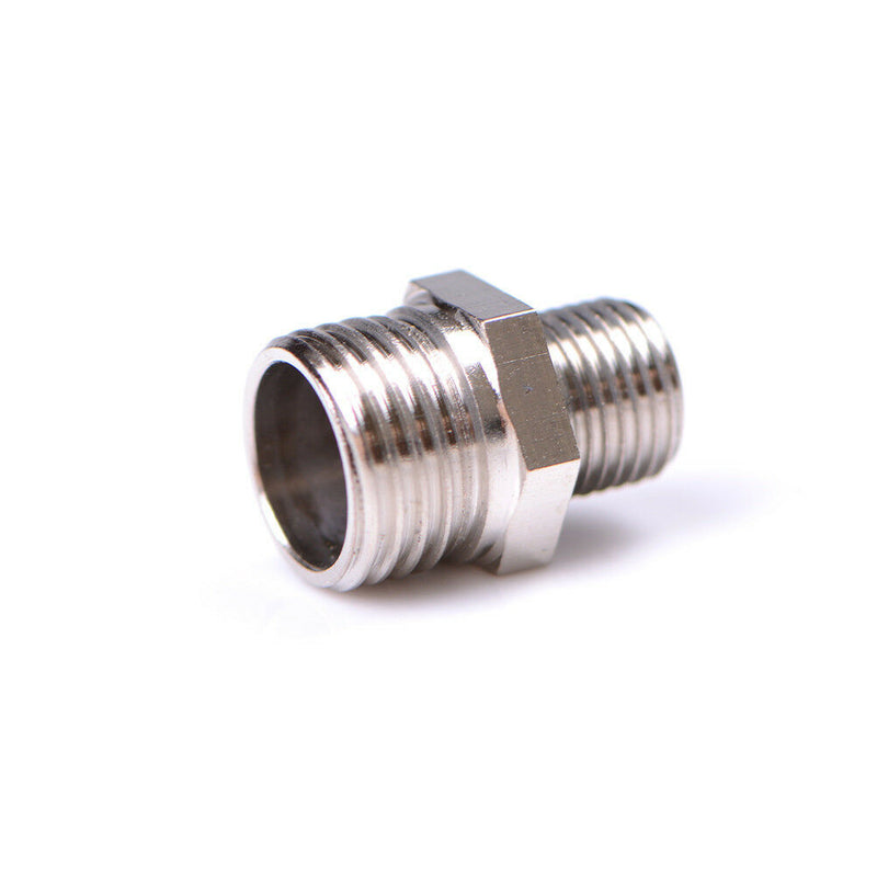 1/4'' BSP Male to 1/8'' BSP Male Airbrush Hose Adaptor Fitting Connector Um  Lt