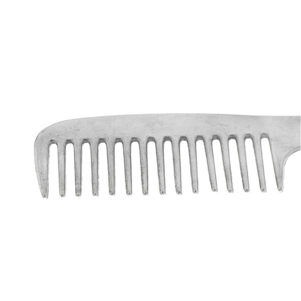 Stainless Steel Polished Horse Pony Grooming Comb Tools Currycomb Rustless