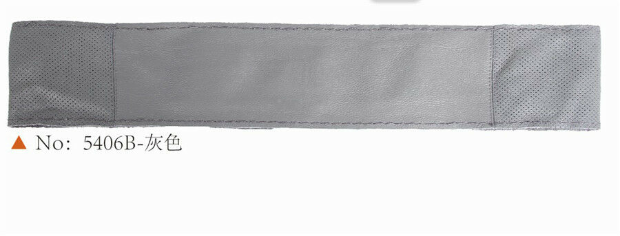 Gray DIY Steering Wheel Covers/ Soft Real Leather braid on the steering-wheel