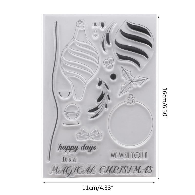 Christmas Hanging Light Silicone Clear Seal Stamp DIY Scrapbooking Emboss Photo