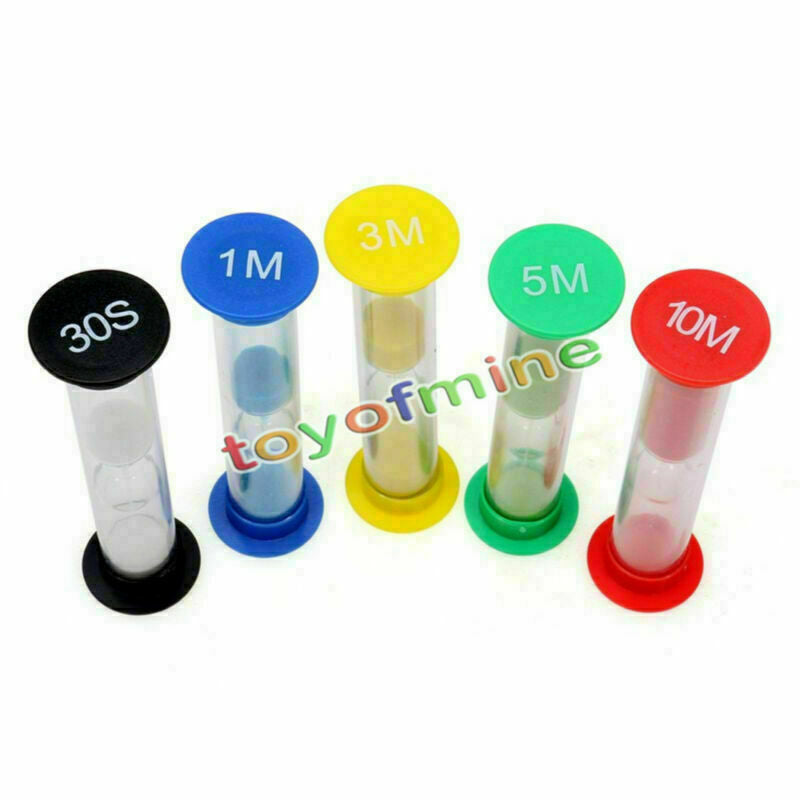 5x 30s/1/3/5/10 Minute Hourglass Colorful Frame Sand Glass Sandglass Timer Clock