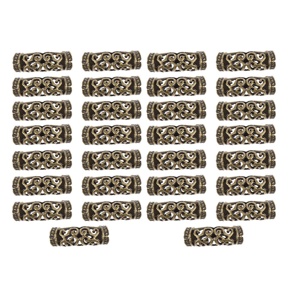30pcs Adjustable Hair Rings Hair Cuffs Style Dreadlocks Beads