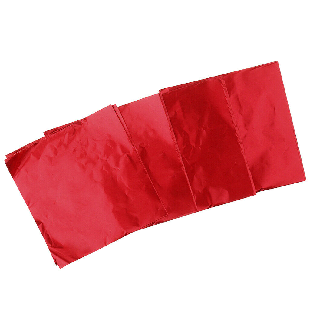 100pcs Foil Wrappers Package for Sweets Candy Chocolate Lolly Art Red