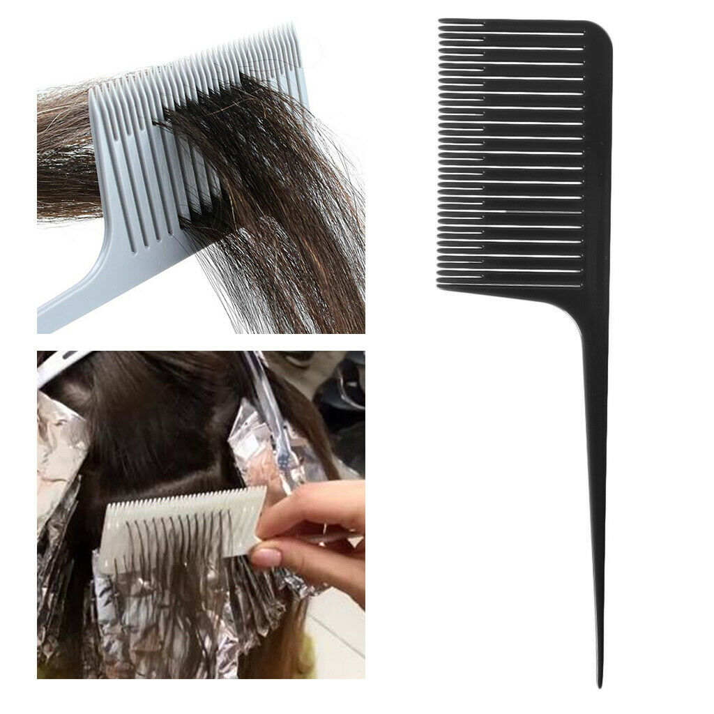 3pcs ABS Weave Highlighting Foiling Hair Comb for Salon Combs Tool Black