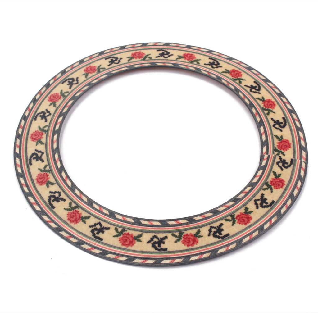 5pcs Acoustic Classical Guitar Parts Rosette Rosewood Maple Inlaid Soundhole
