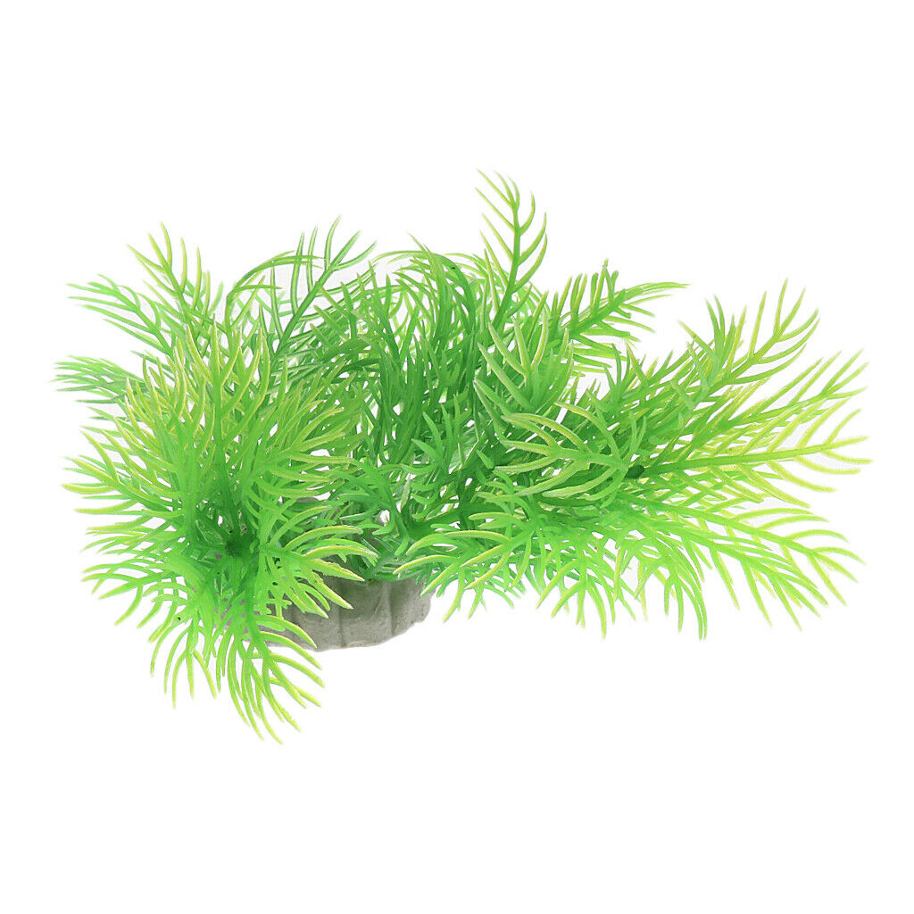 6cm Plastic Aquarium Plants Ornament for Fish Tank - Green