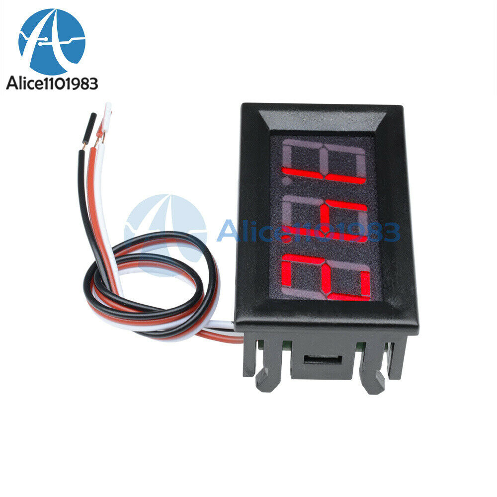 0.56" DC 4.5-30V Red LED Digital Voltmeter Panel Accurate Meter 3 Wire Display